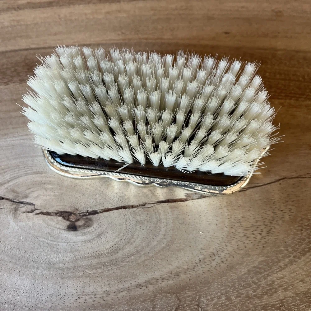 Vintage Silver Plated Hair Brush Heavy Silver Plated Ornate Vanity Set